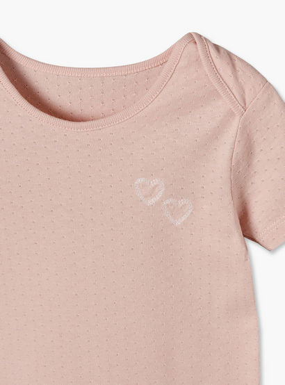 Pack of 3 Juniors Cotton Crew Neck Short Sleeves Bodysuit with Heart Print-baby-girls-clothing-bodysuits-image-7