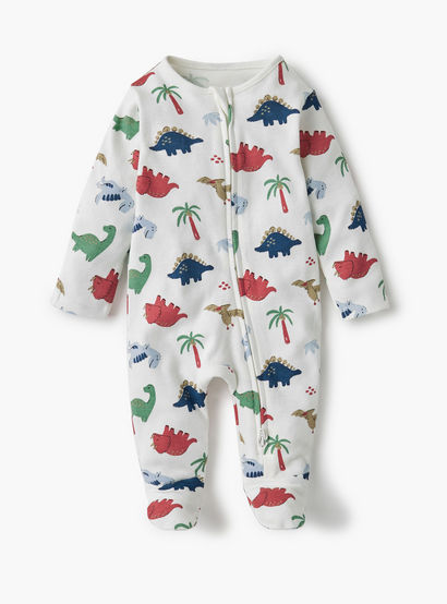 Juniors Assorted Sleepsuit with Long Sleeves and Zip Closure - Set of 3-baby-boys-clothing-nightwear-sleepsuits-image-2