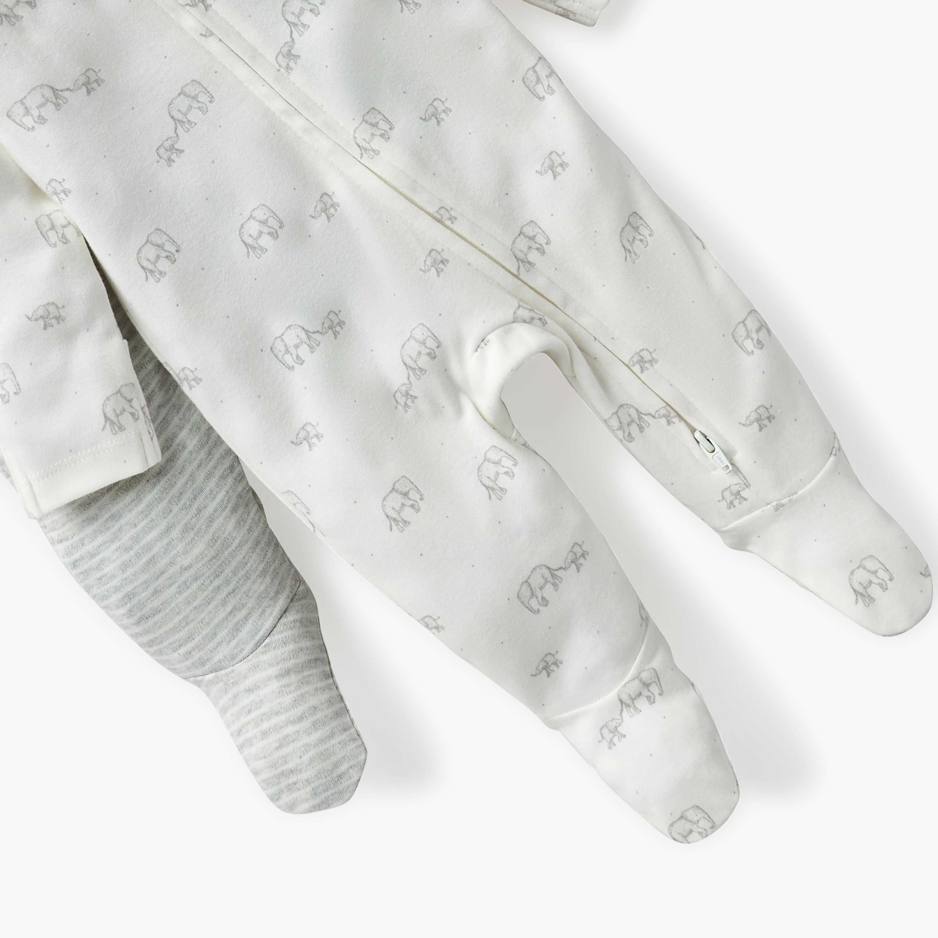 Juniors Assorted Sleepsuit with Long Sleeves and Zip Closure - Set of 3