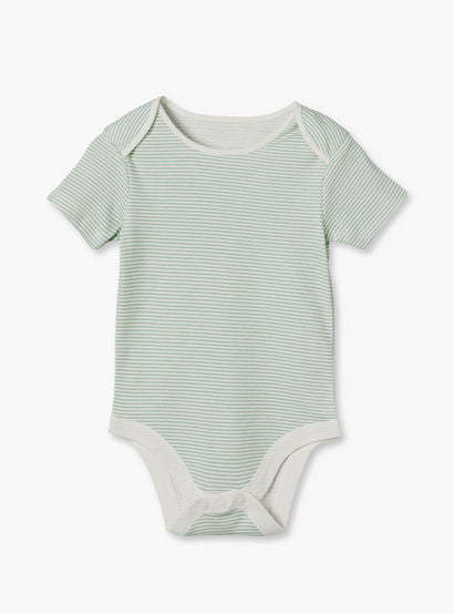 Pack of 3 Juniors Cotton Crew Neck Short Sleeves Bodysuit with Dinosaur Print-baby-boys-clothing-bodysuits-image-3