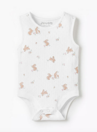 Pack of 7 Juniors Cotton Round Neck Sleeveless Bodysuit with Snap Button Closure-baby-girls-clothing-bodysuits-image-3