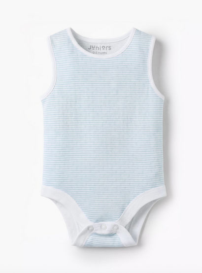 Pack of 7 Juniors Cotton Round Neck Sleeveless Bodysuit with Snap Button Closure-baby-girls-clothing-bodysuits-image-4
