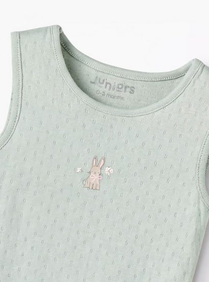 Pack of 7 Juniors Cotton Round Neck Sleeveless Bodysuit with Snap Button Closure-baby-girls-clothing-bodysuits-image-7