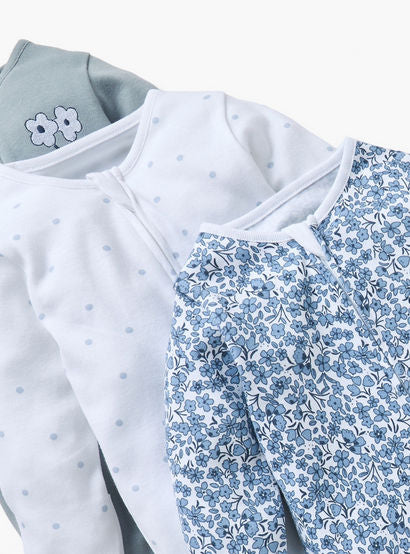 Juniors Assorted Sleepsuit with Long Sleeves and Zip Closure - Set of 3-baby-girls-clothing-nightwear-sleepsuits-image-5