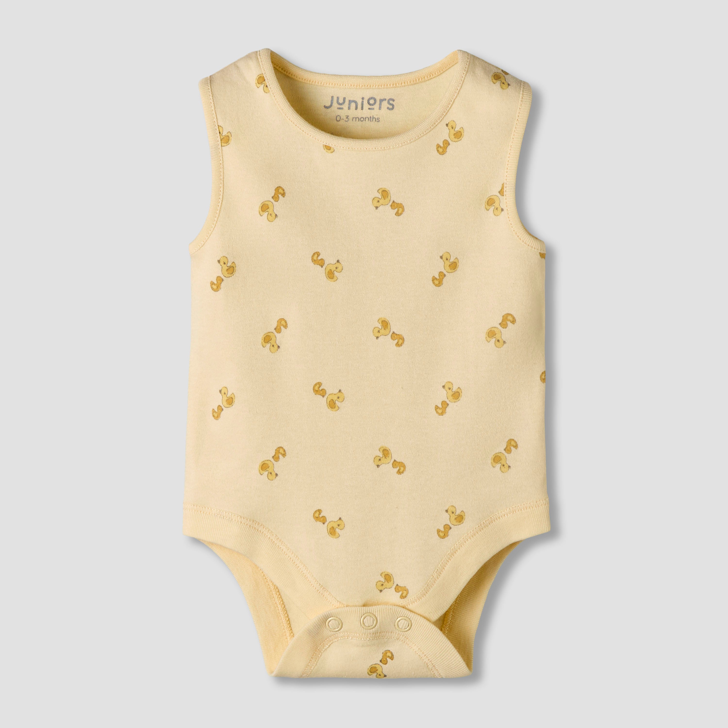 Pack of 7 Juniors Round Neck Sleeveless Bodysuit with Assorted Design
