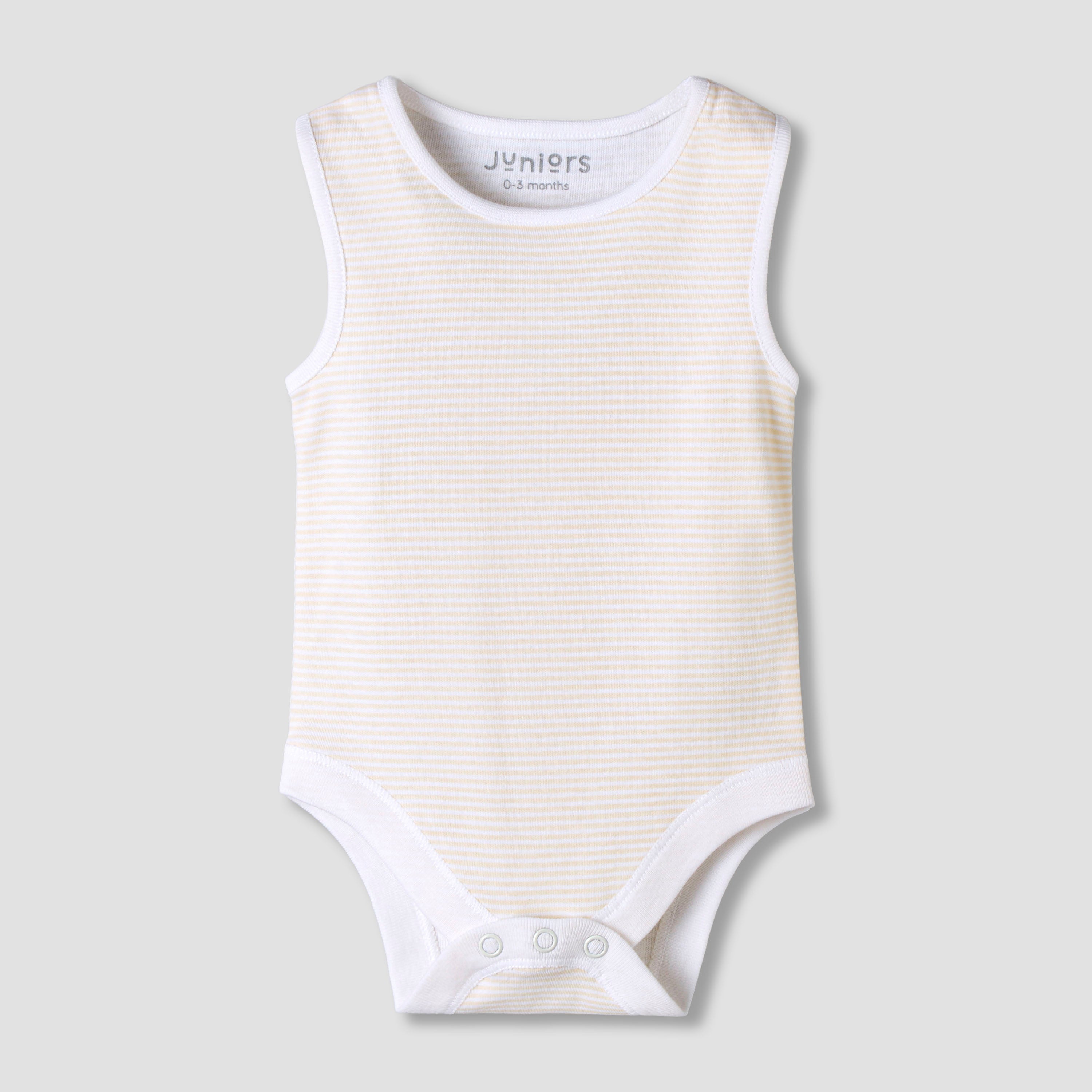 Pack of 7 Juniors Round Neck Sleeveless Bodysuit with Assorted Design