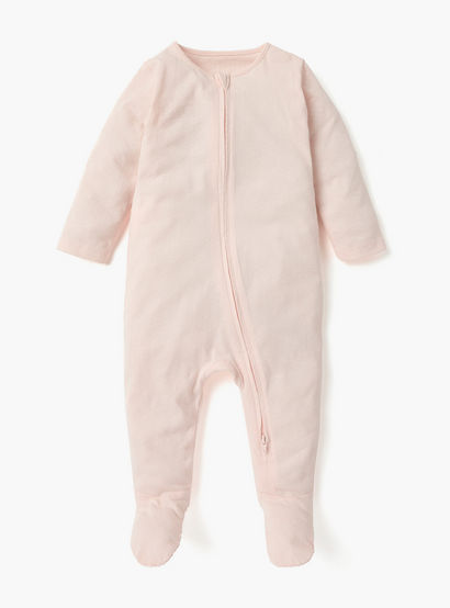 Juniors Printed Sleepsuit with Zip Closure and Long Sleeves - Set of 3-baby-girls-clothing-nightwear-sleepsuits-image-6