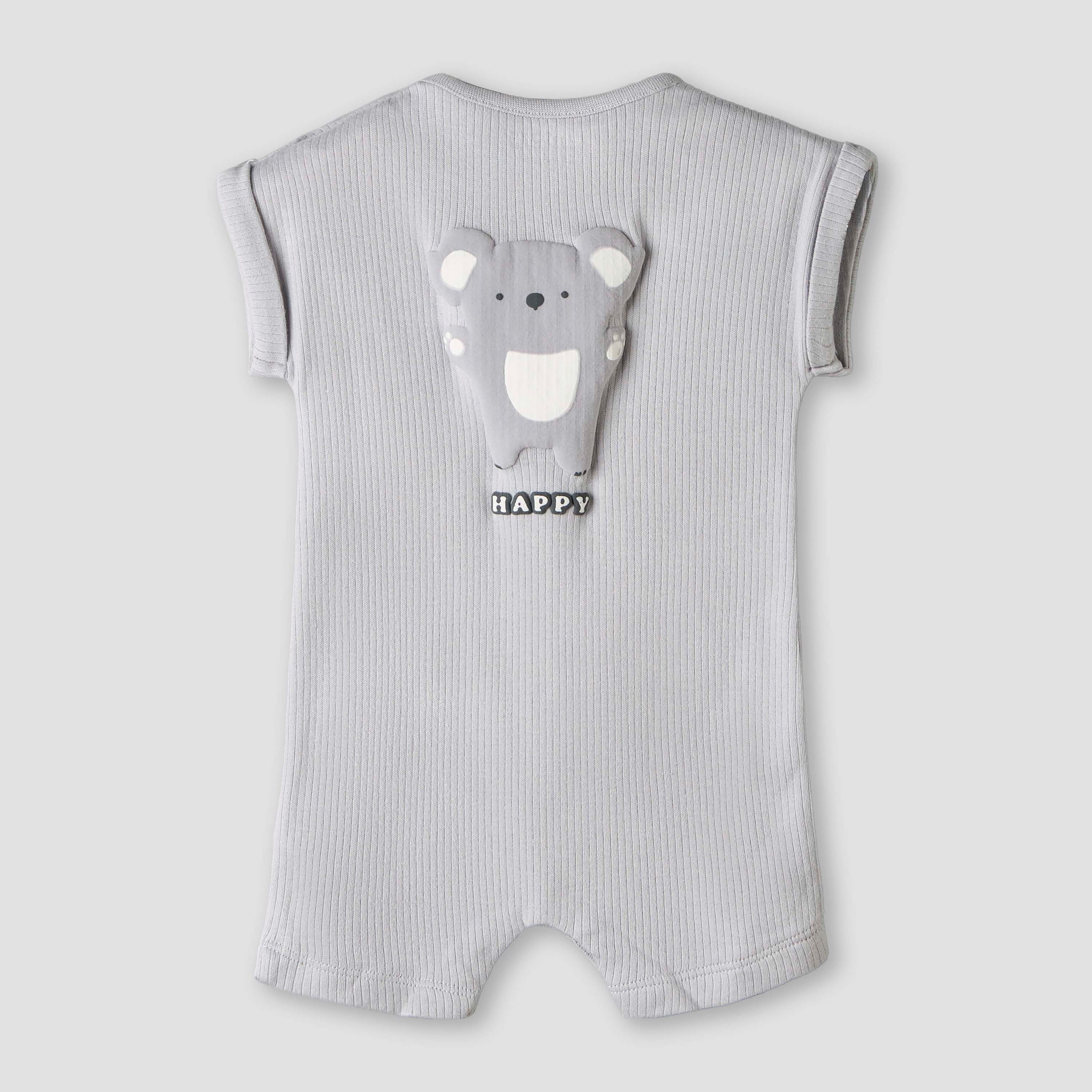Pack of 2 Juniors Round Neck Short Sleeve Romper with Snap Button Closure