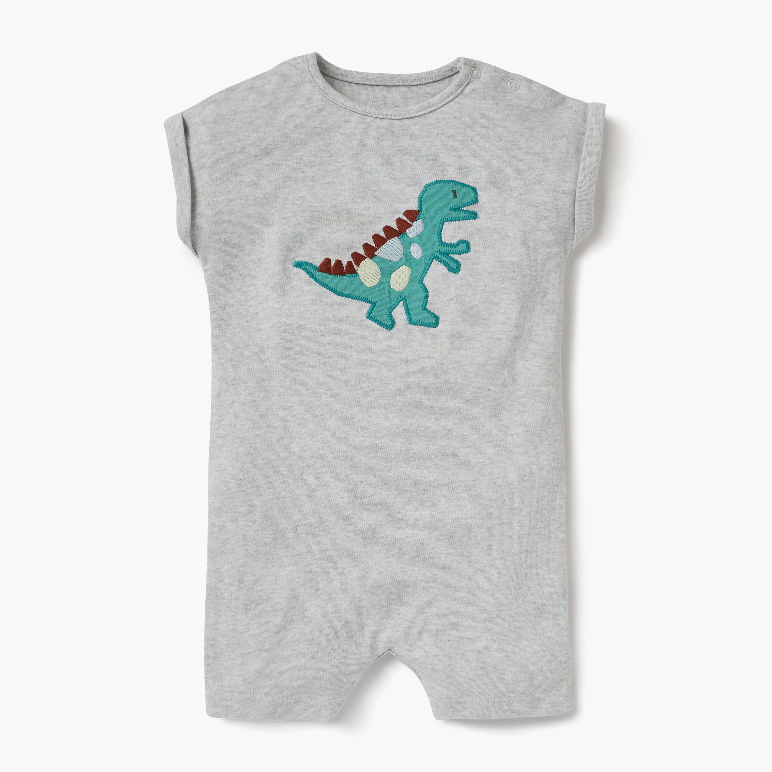 Juniors Dinosaur Detail Romper with Short Sleeves - Set of 2