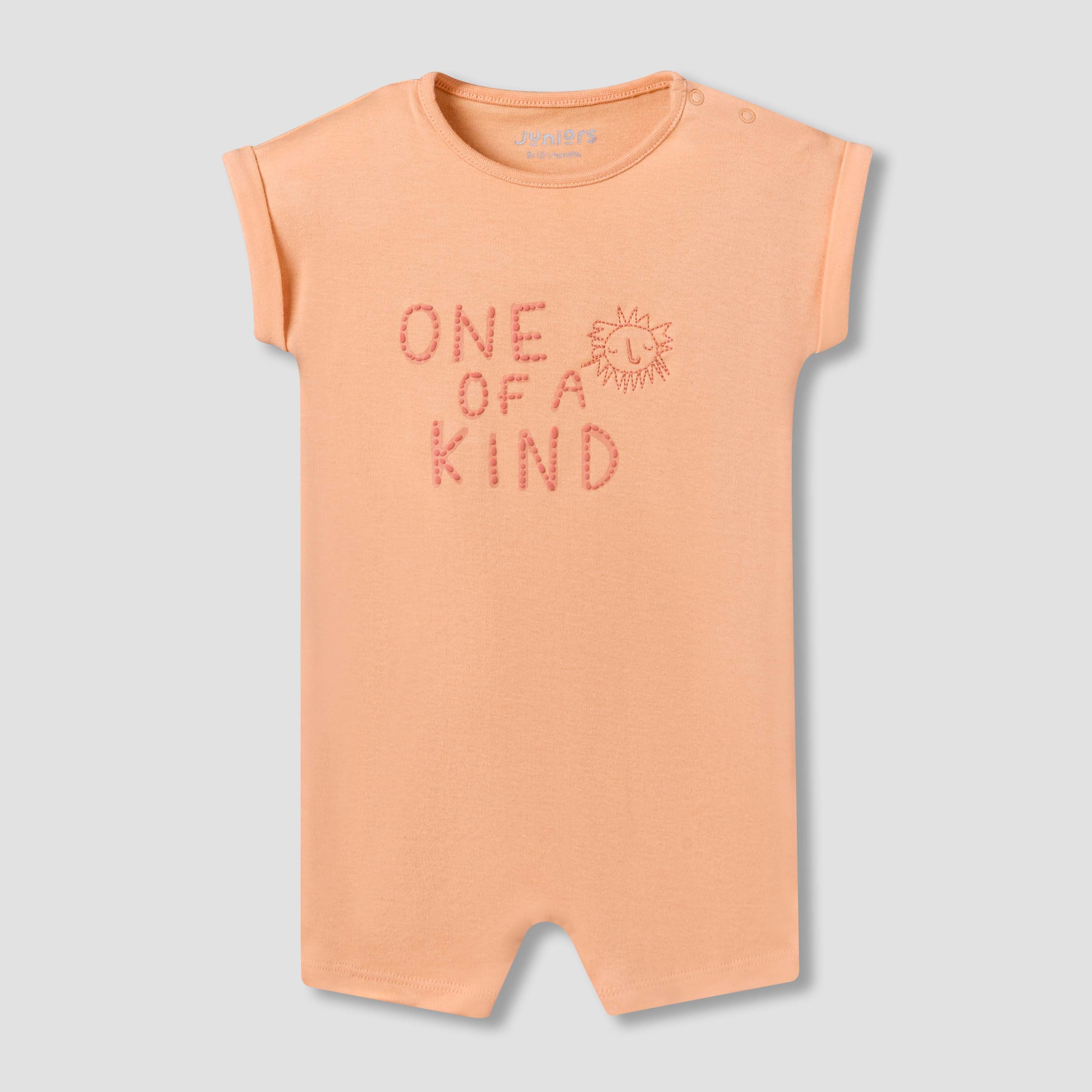 Pack of 2 Juniors Round Neck Short Sleeves Romper with Print