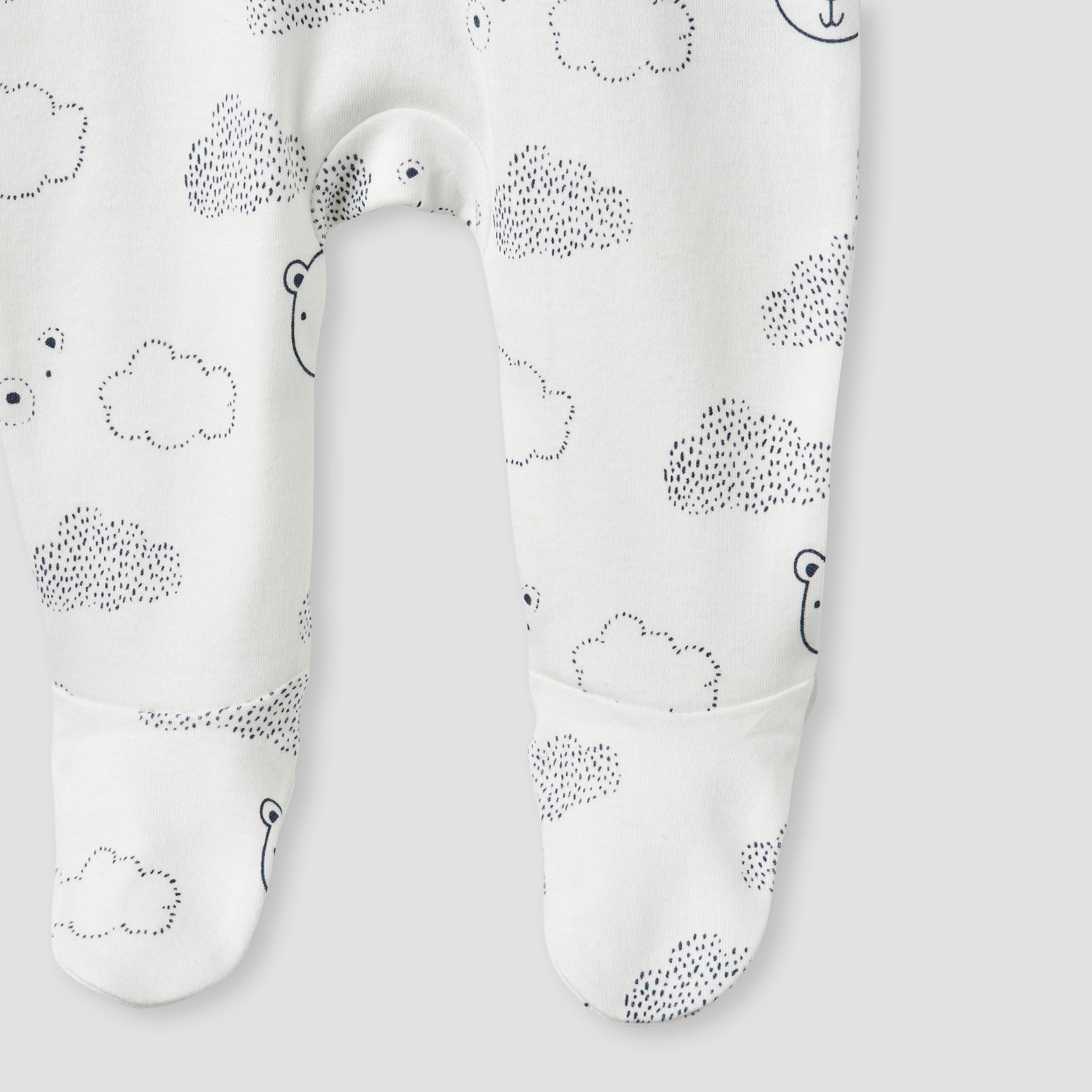 Juniors Bear Applique Sleepsuit with Long Sleeves