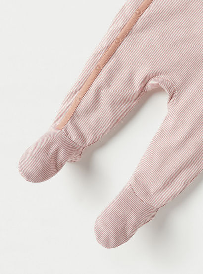 Juniors Striped Closed Feet Sleepsuit-baby-girls-clothing-nightwear-sleepsuits-image-4
