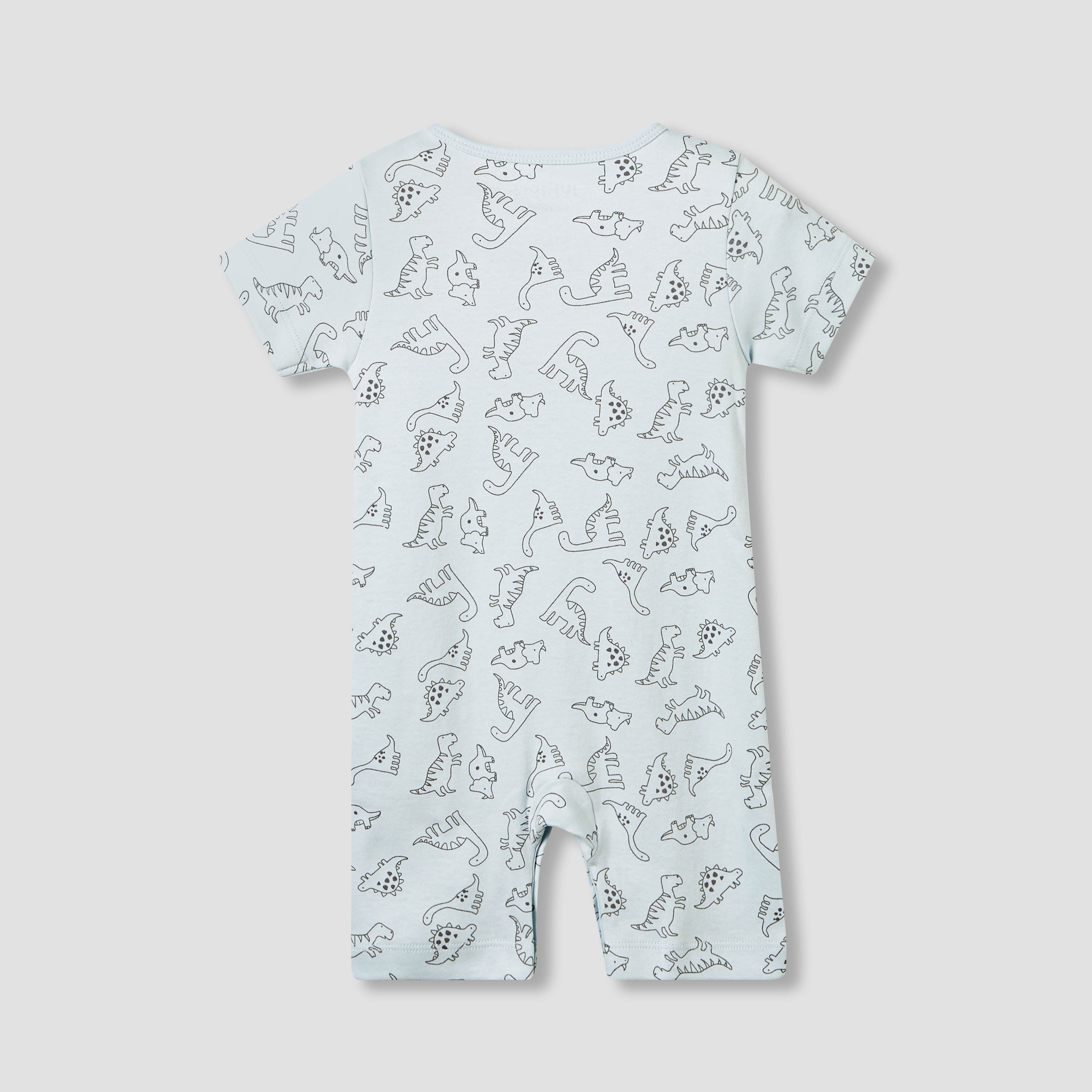 Juniors Round Neck Romper with Snap Button Closure - Cotton - Short Sleeves