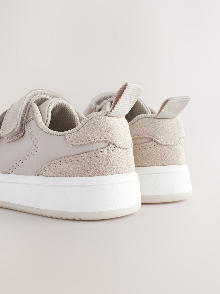 Neutral Standard Fit (F) Touch Fastening Leather First Walker Baby Shoes
