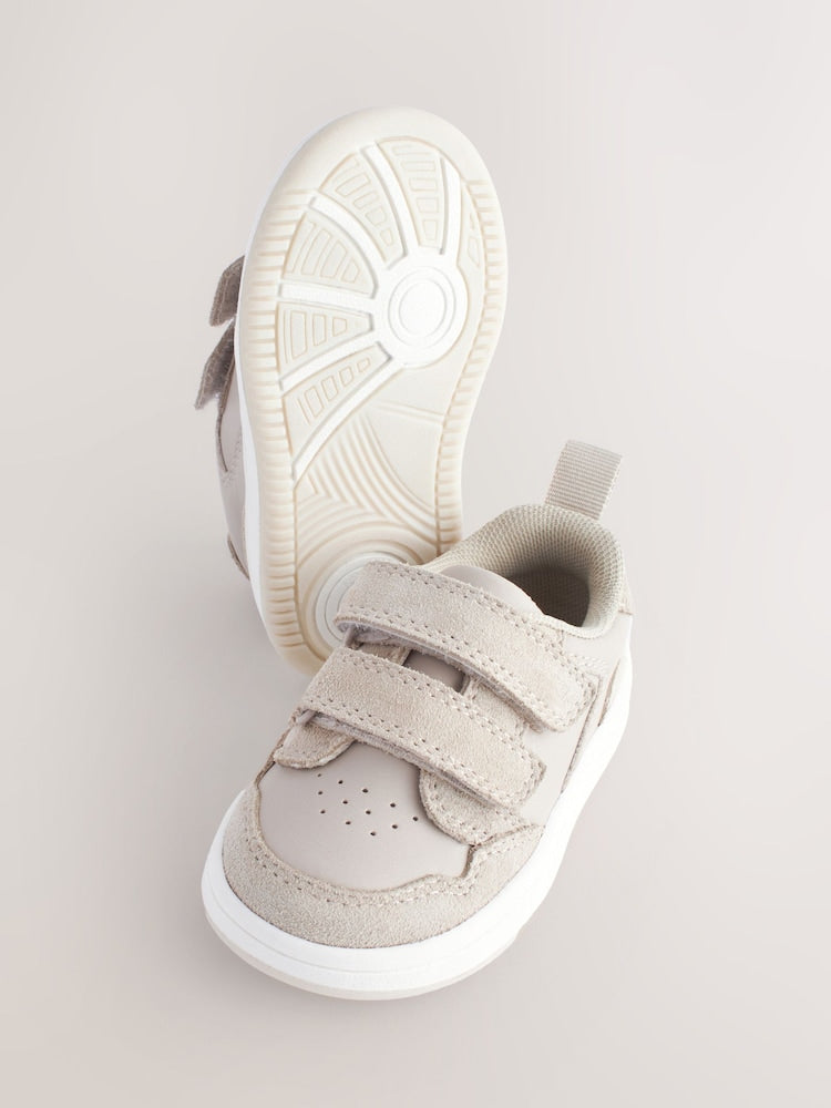 Neutral Standard Fit (F) Touch Fastening Leather First Walker Baby Shoes