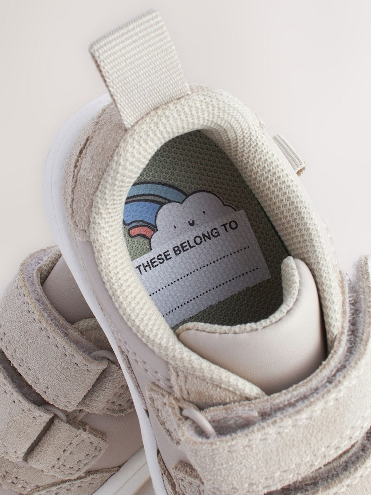 Neutral Standard Fit (F) Touch Fastening Leather First Walker Baby Shoes