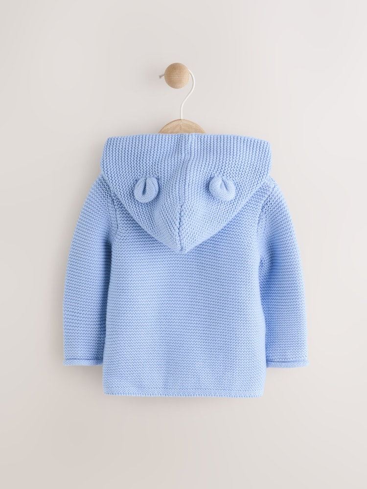 Blue Knitted Baby Cardigan (0mths-2yrs)