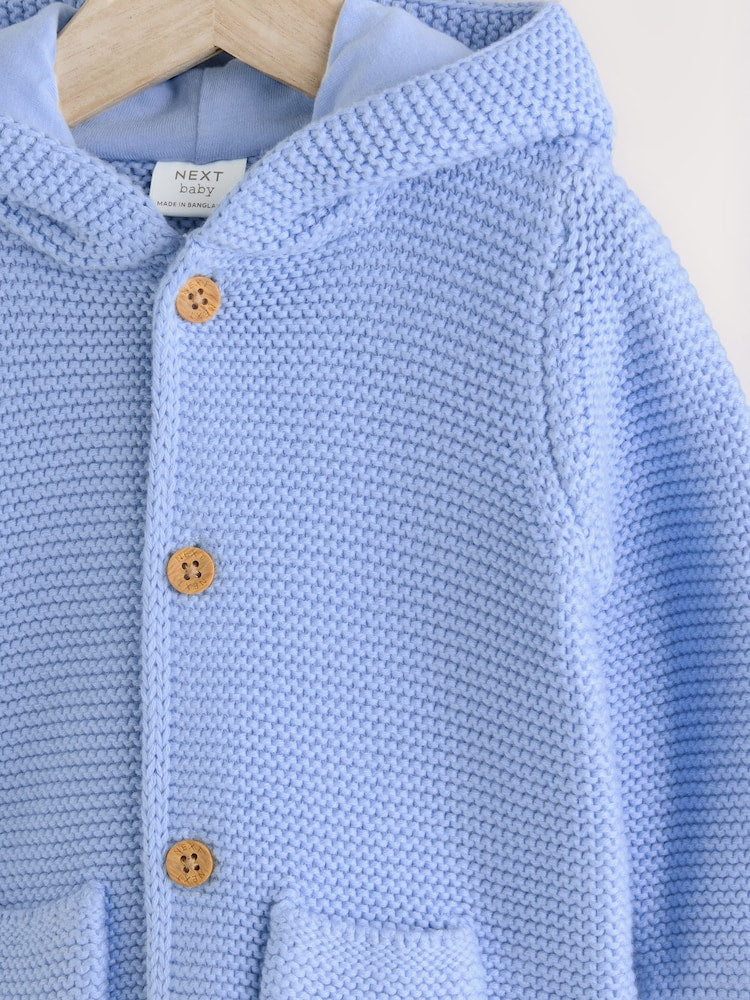 Blue Knitted Baby Cardigan (0mths-2yrs)