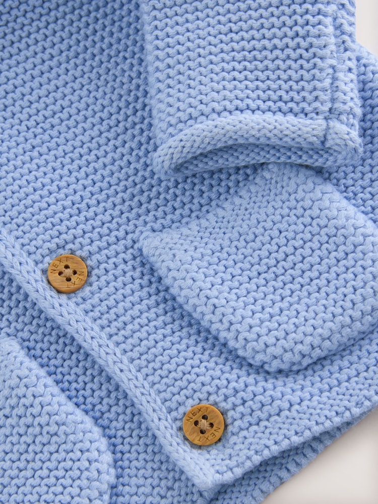Blue Knitted Baby Cardigan (0mths-2yrs)