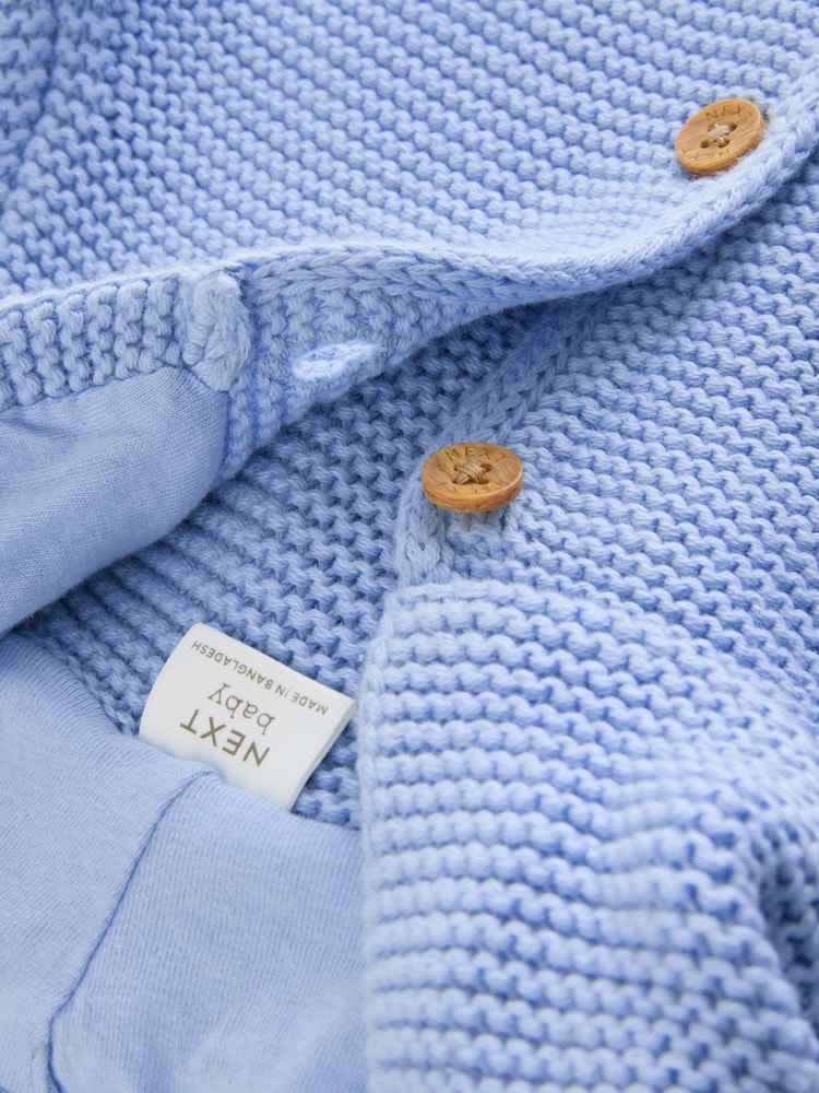 Blue Knitted Baby Cardigan (0mths-2yrs)