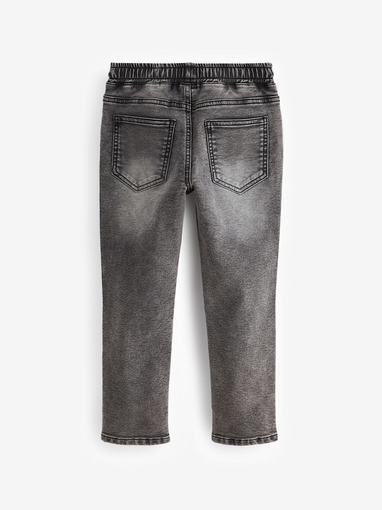 Grey Regular Fit Stretch Elasticated Waist Jeans (3-16yrs)