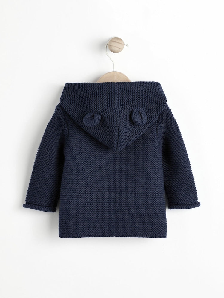 Navy Blue Knitted Baby Cardigan (0mths-2yrs)