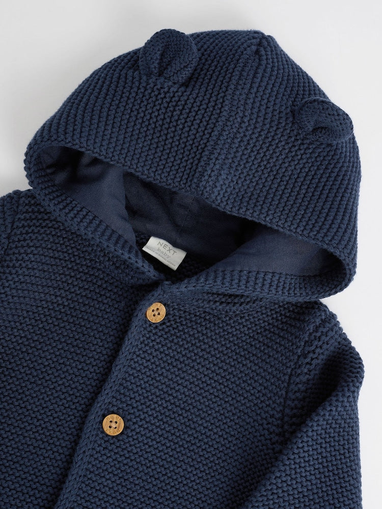 Navy Blue Knitted Baby Cardigan (0mths-2yrs)