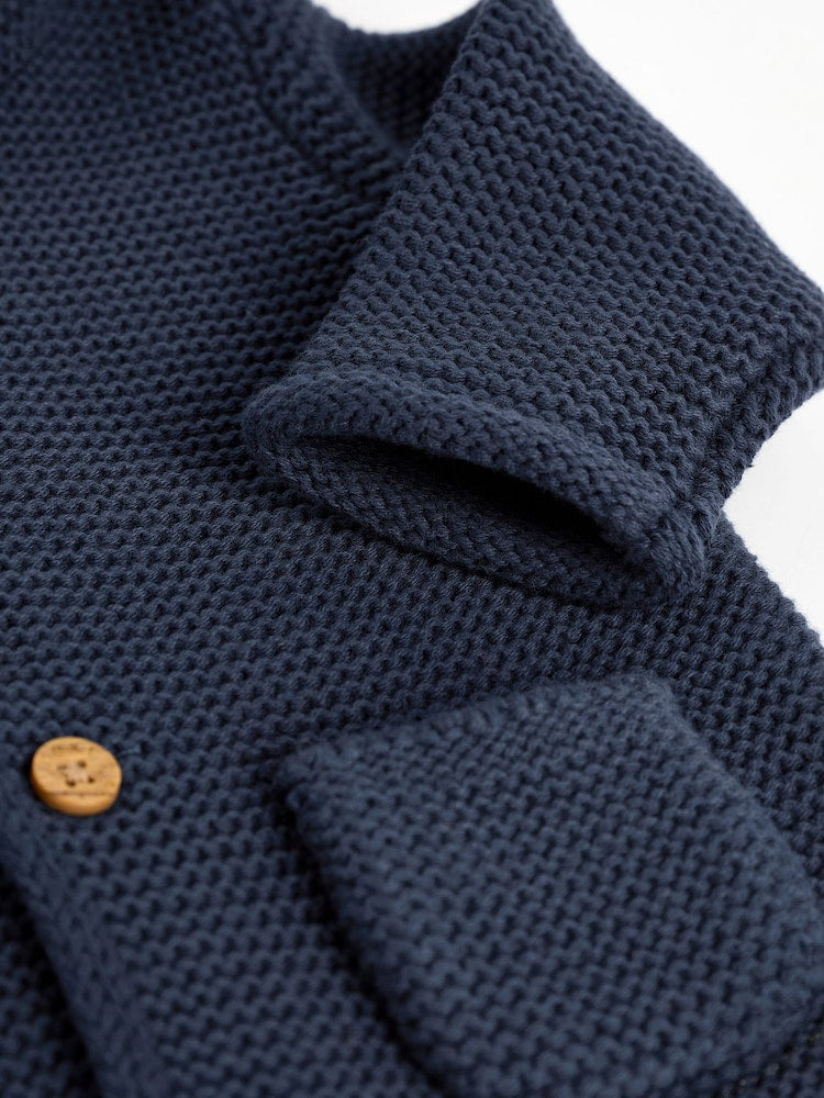 Navy Blue Knitted Baby Cardigan (0mths-2yrs)