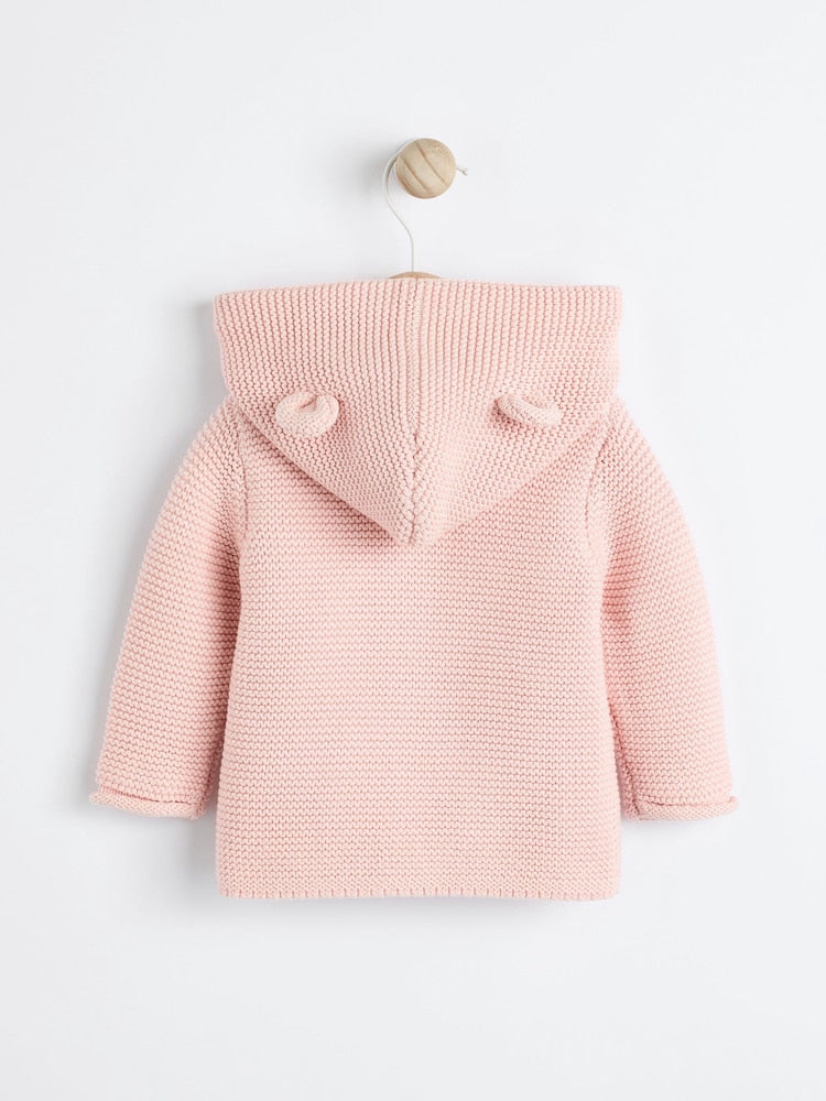 Pink Knitted Baby Cardigan (0mths-2yrs)