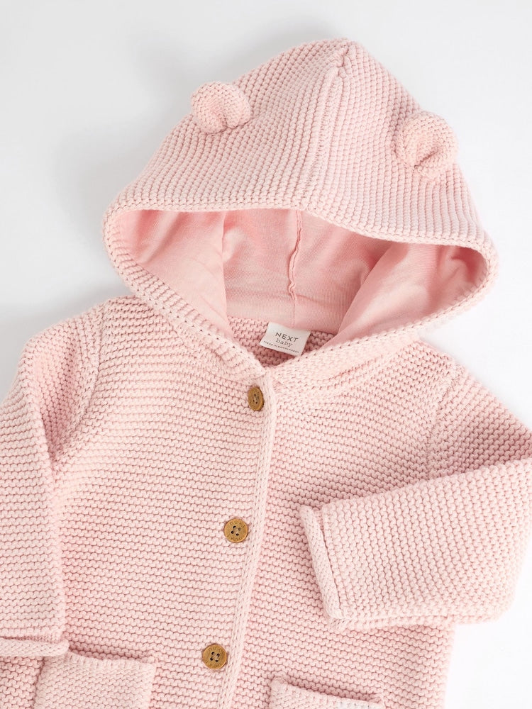 Pink Knitted Baby Cardigan (0mths-2yrs)