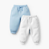 Juniors Full Length Jog Pants with Elasticised Waistband – Set of 2-undefined-image-1