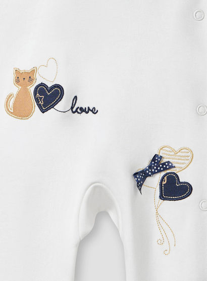 Juniors Heart Print Sleepsuit with Long Sleeves and Button Closure-baby-girls-clothing-nightwear-sleepsuits-image-4