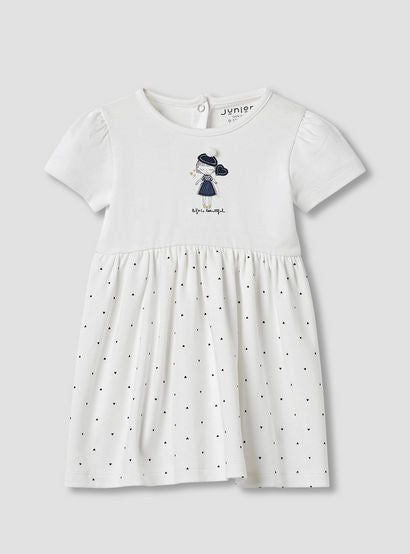 Juniors Heart Print A-line Dress with Embroidered Detail-baby-girls-clothing-dressesandjumpsuits-image-1