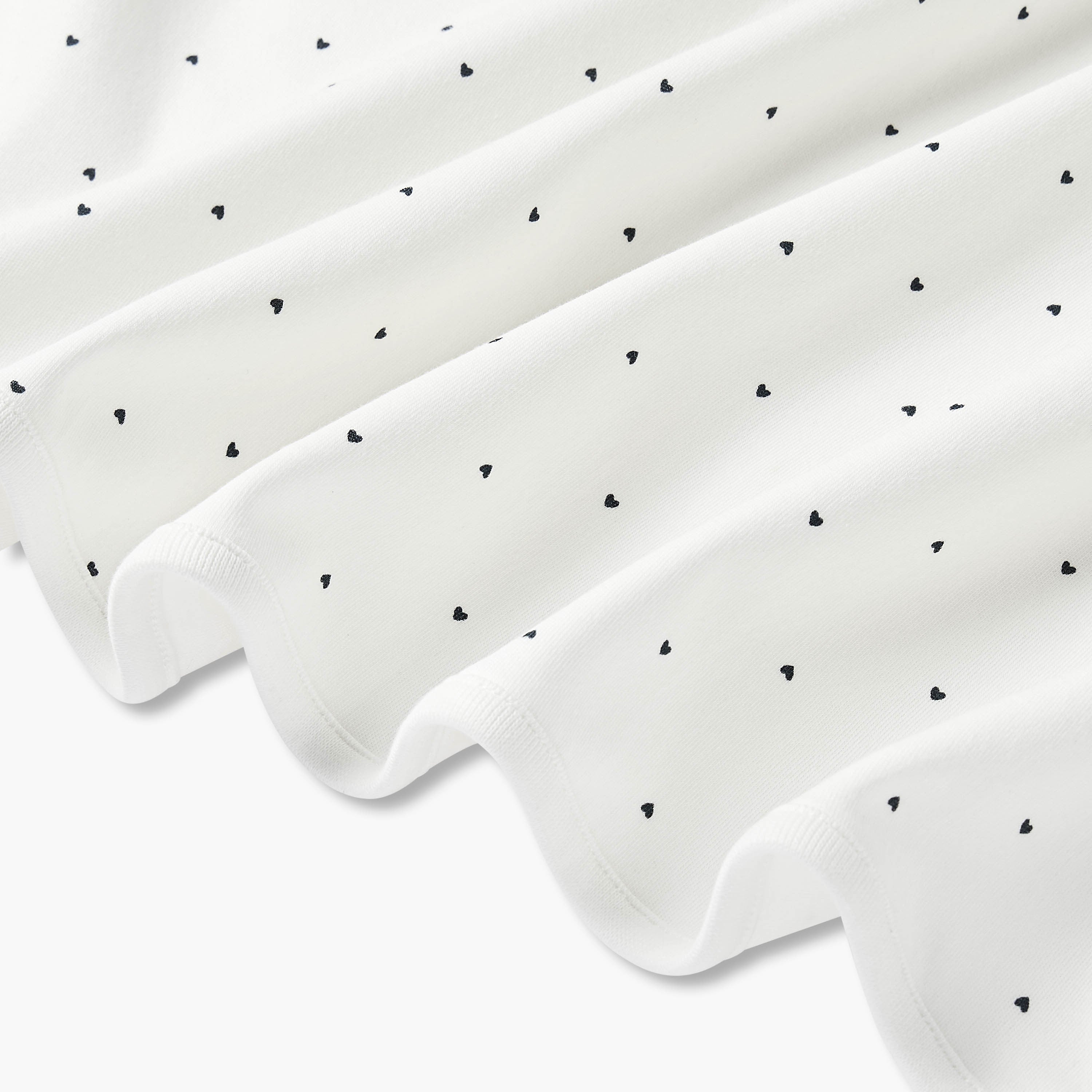 Juniors Heart Print Receiving Blanket