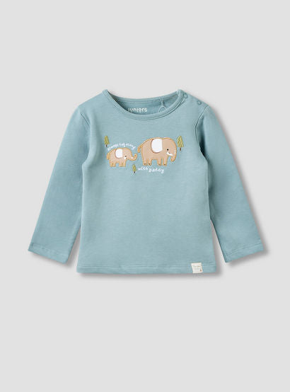 Juniors Pyjama Set with Elephant Print - Cotton - Long Sleeves - Crew Neck-baby-boys-clothing-nightwear-pyjamasets-image-2
