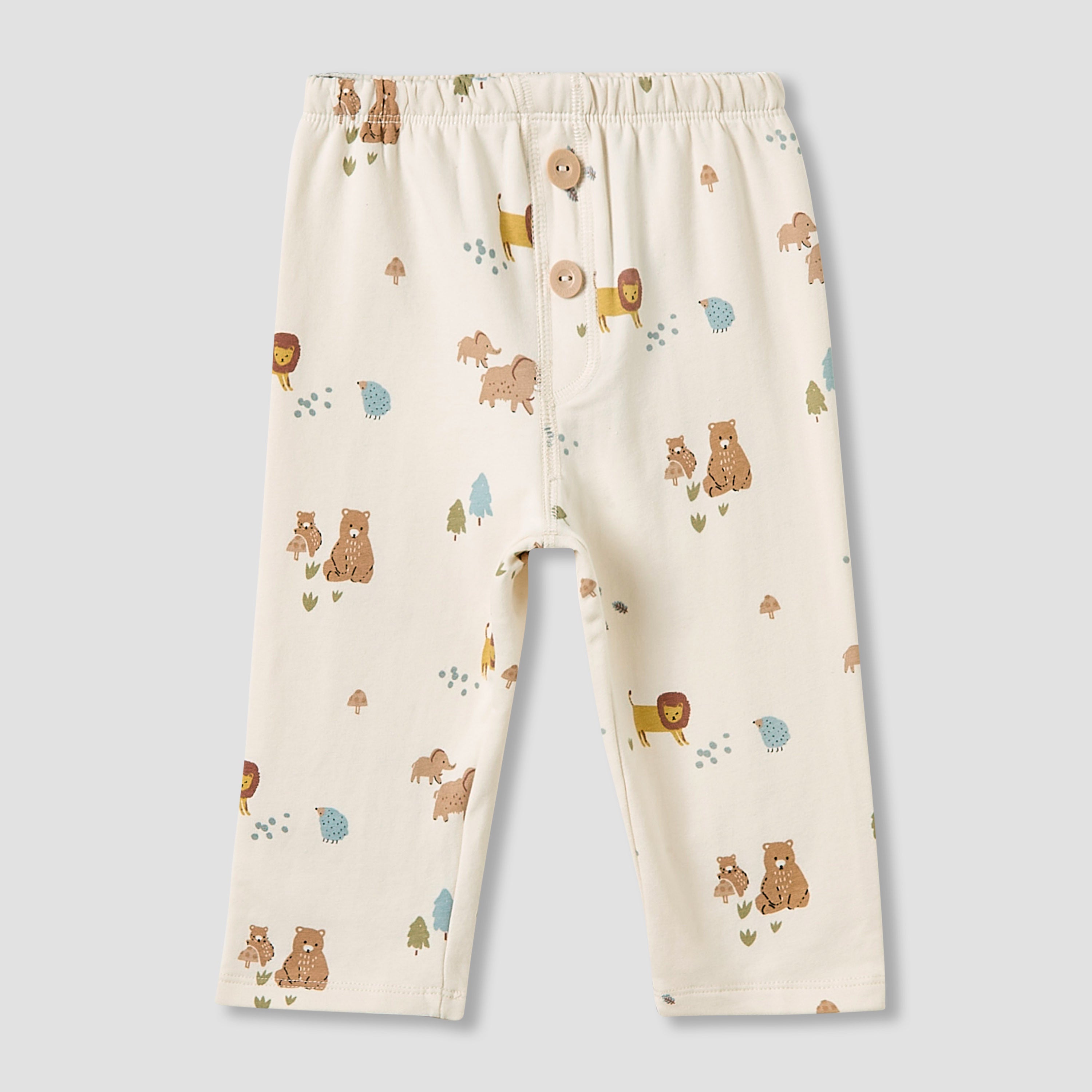Juniors Pyjama Set with Elephant Print - Cotton - Long Sleeves - Crew Neck