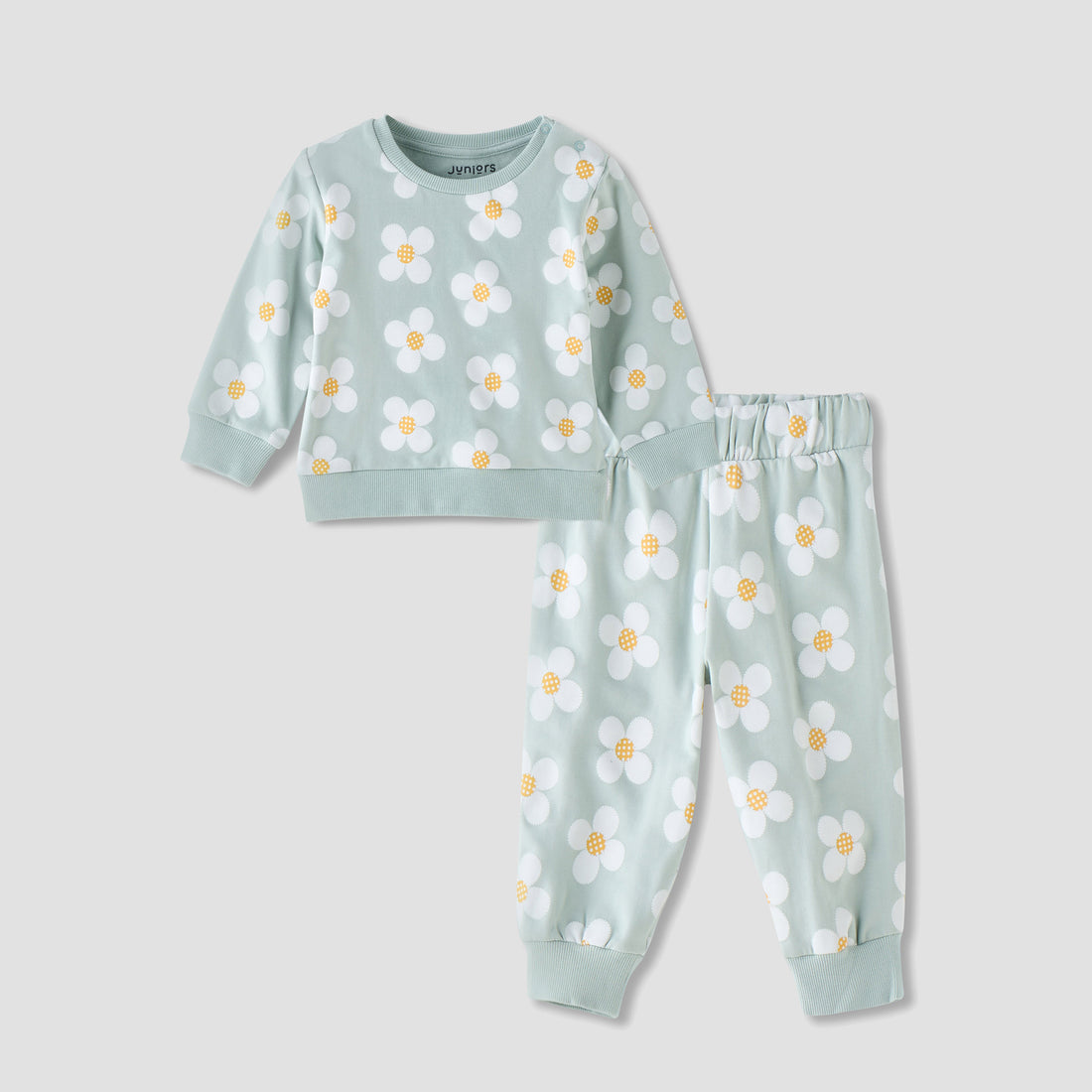 Juniors All-Over Floral Print Sweatshirt and Pyjama Set