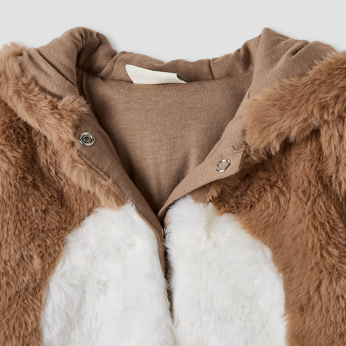 Juniors Hooded Sleepsuit with Faux Fur - Polyester - Long Sleeves