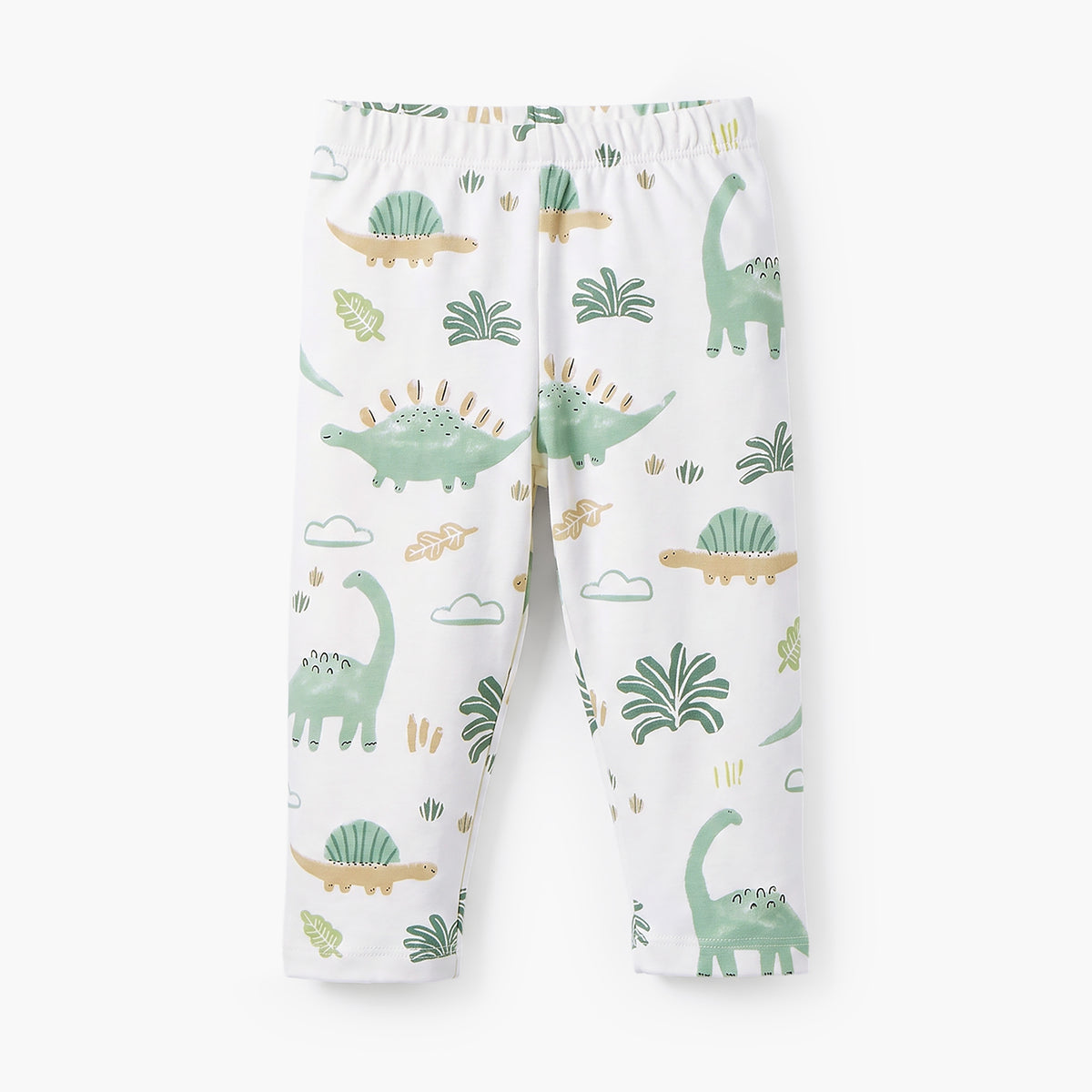 Pack of 2 Juniors Cotton Crew Neck Long Sleeves Pyjama Set with Dinosaur Print
