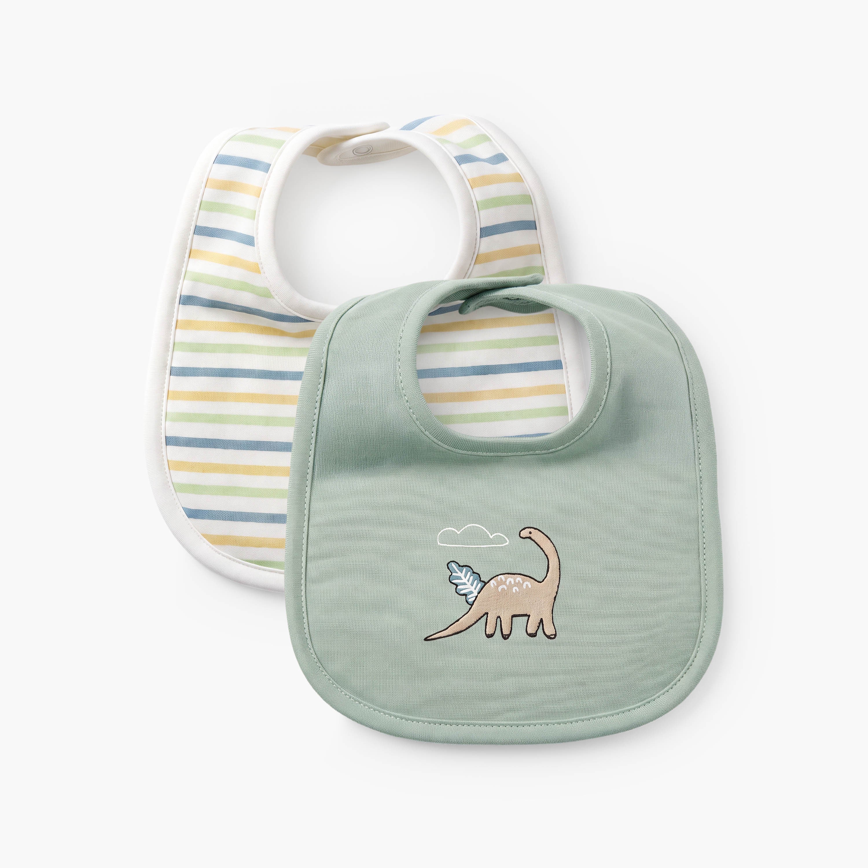 Pack of 2 Juniors Baby Bib with Assorted Print - Green
