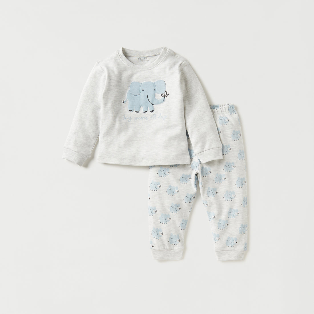 Juniors Elephant Print T-shirt and Pyjama Set