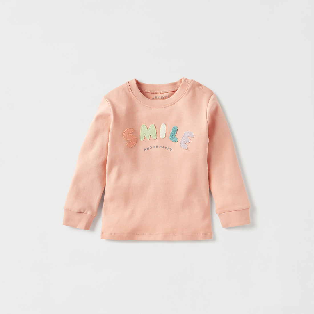 Juniors Smile Applique T-shirt and Printed Pyjama Set