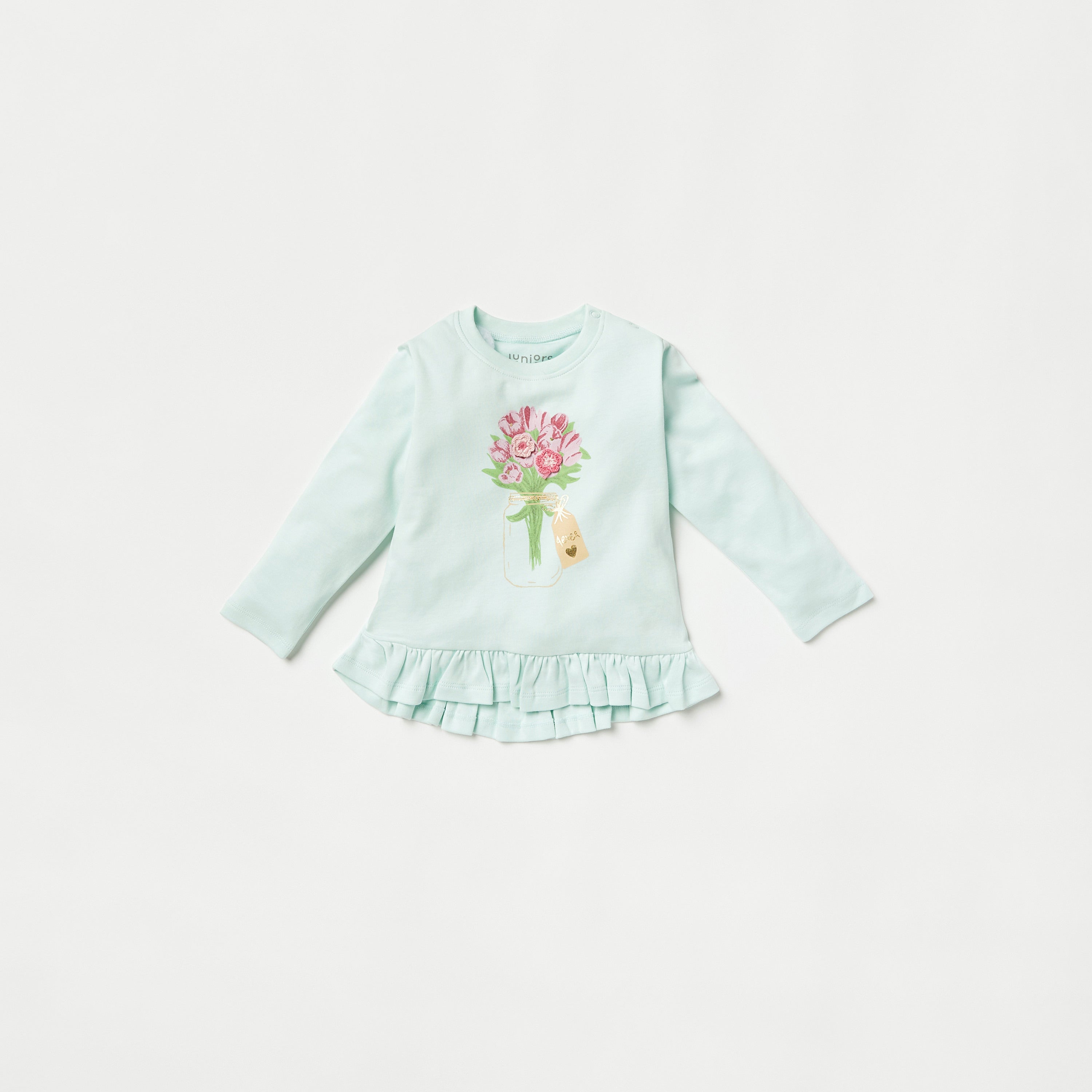 Juniors Printed Long Sleeves Top and Pyjama Set