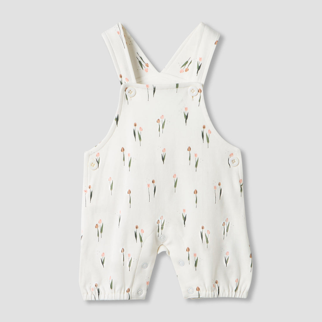 Juniors Floral Print Dungaree and T-shirt Set
