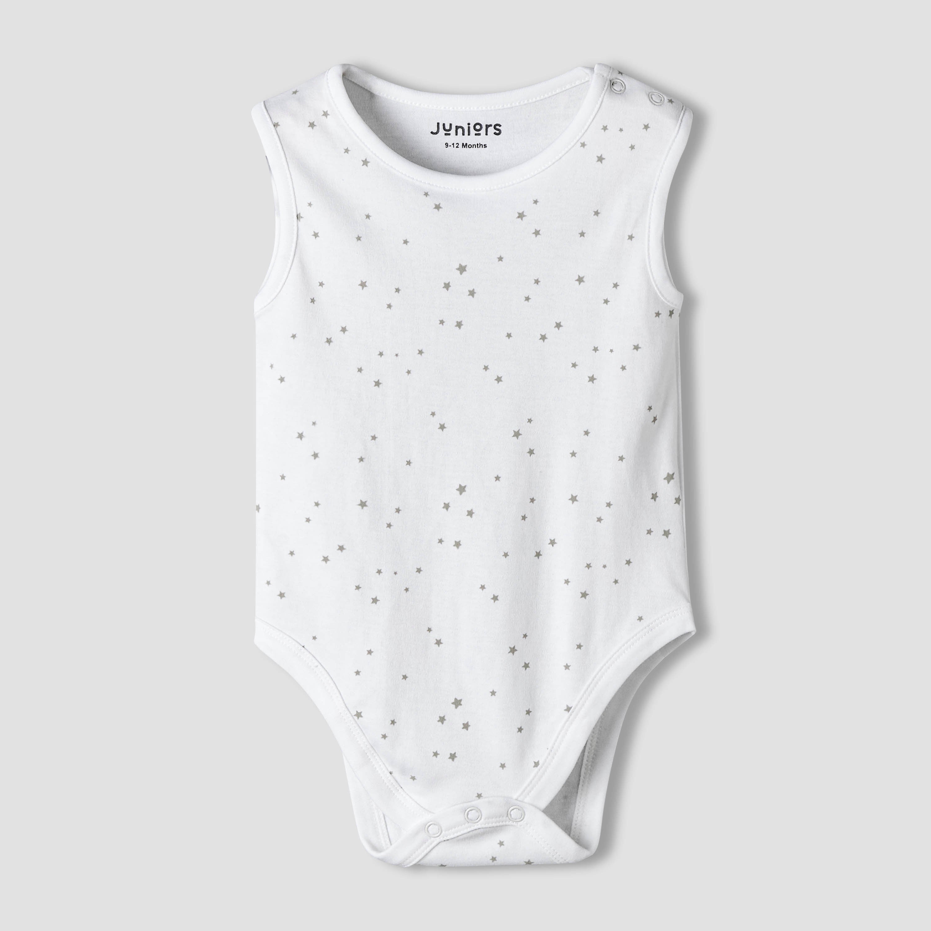 Pack of 7 Juniors Cotton Sleeveless Bodysuit with Assorted Print