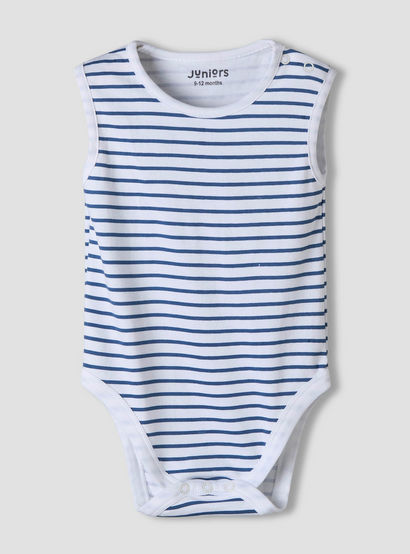 Pack of 7 Juniors Cotton Round Neck Sleeveless Bodysuit with Dinosaur Print-baby-girls-clothing-bodysuits-image-4