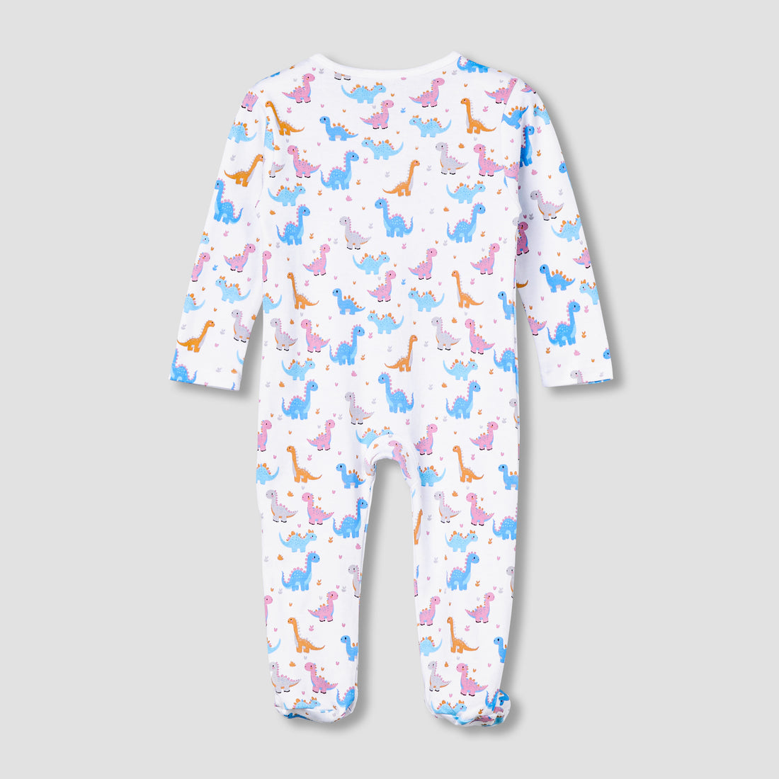 Juniors Cotton Round Neck Long Sleeve Sleepsuit with Zip Closure
