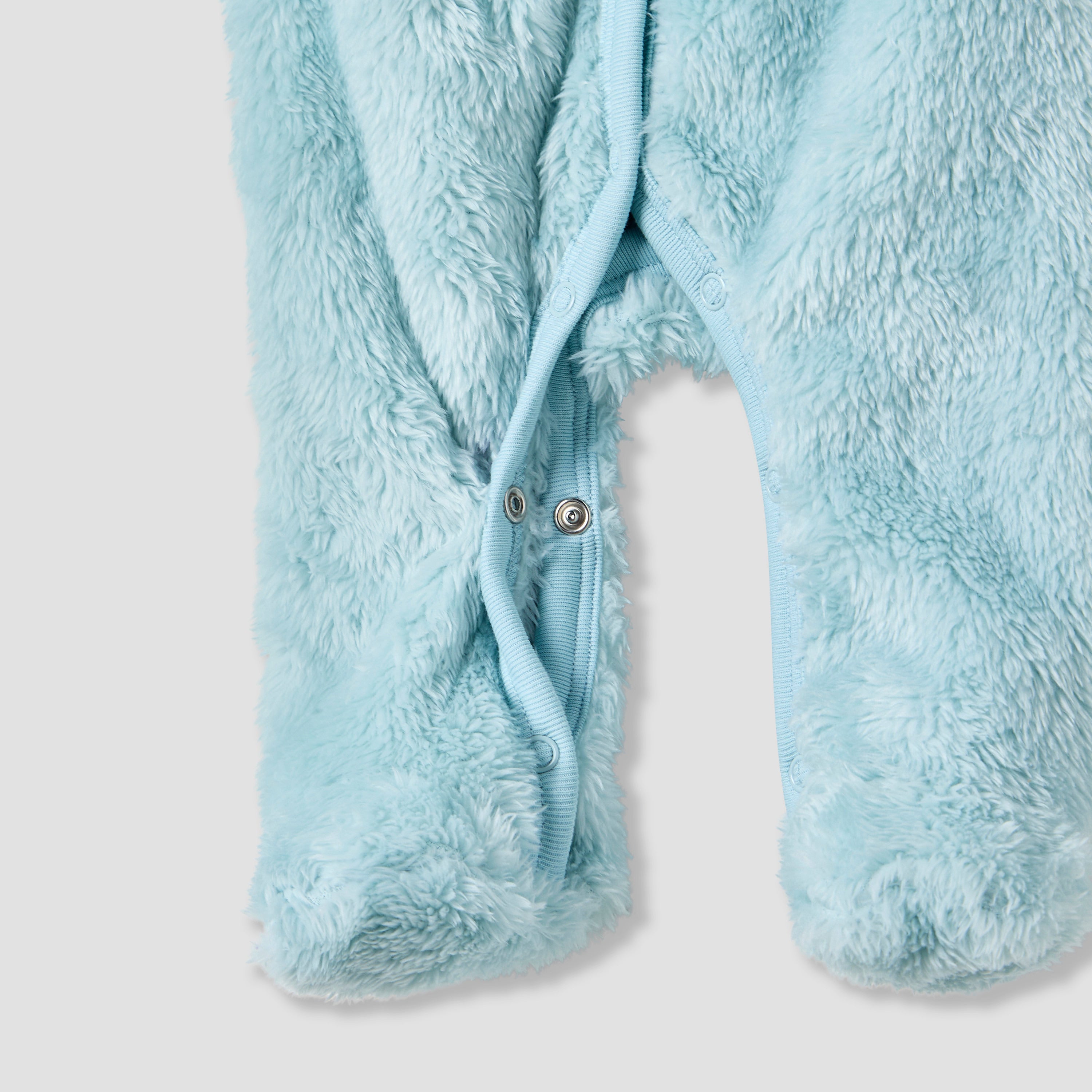 Juniors Faux Fur Textured Sleepsuit with Long Sleeves