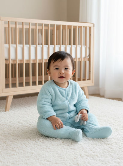 Juniors Faux Fur Textured Sleepsuit with Long Sleeves-baby-boys-clothing-nightwear-sleepsuits-image-5