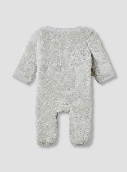 Juniors Crew Neck Sleepsuit with Faux Fur - Polyester - Long Sleeves-baby-boys-clothing-nightwear-sleepsuits-image-2